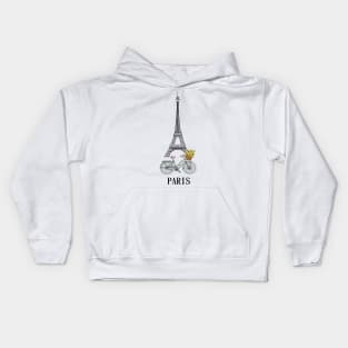 Paris Eiffel tower Kids Hoodie